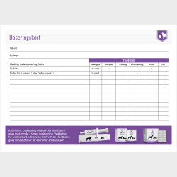 Doseringskort - DiaPaste, DiaPro &amp; DiaPro PLUS